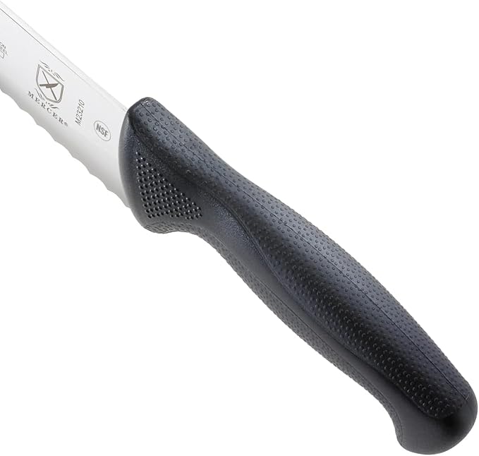 Mercer Culinary M23210 Millennia Black Handle, 10-Inch Wide Wavy Edge, Bread - Image 4
