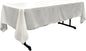 LA Linen Polyester Poplin Washable Rectangular Tablecloth, Stain and Wrinkle Resistant Table Cover 60x120, Fabric Table Cloth for Dinning, Kitchen, Party, Holiday 60 by 120-Inch, White