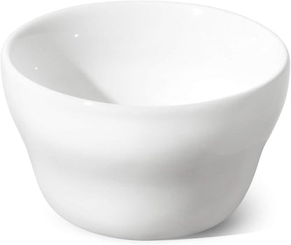 LE TAUCI Bouillon Cups 8 Ounce, Ice Cream Bowls, Small Bowls for Dessert Soup Chili Dipping Sauce Coffee Cupping - Set of 6, White
