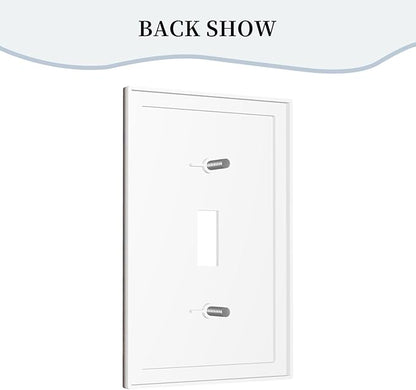 Decorative Light Switch Cover Brown Red Rustic Wood Grain Retro Farmhouse 1 Gang Wall Plate Cover Single Toggle Outlet Covers Switchplate Electrical Faceplate for Farmhouse Cabin Decor（2 Pack）