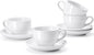 Porcelain Coffee Cups Set with Saucer, 6 Ounce, by Yedio