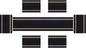 PIGCHCY Luxurious Placemats and Table Runner Set, Stylish Durable Placemats Set of 6 for Home Wedding Hotel Decoration (Black)