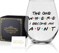 Perfectinsoy The One Where I Become an Aunt Wine Glass Gift Box, Wine Glass by Perfectinsoy