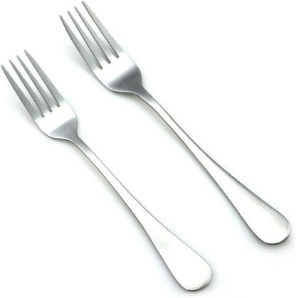 JASHII Modern Royal 5 Pcs Matte Silver 18/10 Stainless Steel Utensils Cutlery Dinnerware Set w/Drinking Straw, Knife Fork and Spoon Flatware Set for Wedding Festival Christmas Party Service for 1