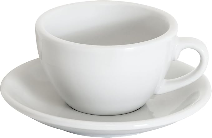 Loveramics Cappuccino Cup with Saucer, 8 oz Ceramic Coffee cup with Round Bottom by LoveramicsUSA