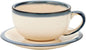 Coffeezone Vintage Design 12 oz Ceramic Latte Art Cappuccino Barista Cup by Coffeezone