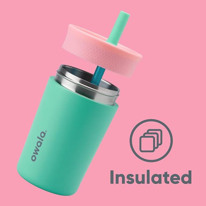 Owala Tumbler Kids Stainless Steel Water Bottle 12 oz Real Cool Fish | - Image 3