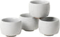 Rural Style Small Ceramic Espresso Cups Set of 4 Coffee Mugs 5oz White | Tea by NCQIXIAO