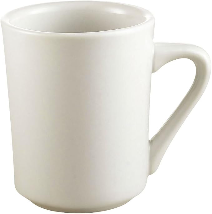 CAC China SI-8-W 8-Ounce Stoneware Tall Round Sierra Mug, 3-3/8-Inch, American by CACChina