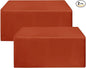 HolidayIdeas 2 Pack Fitted Thanksgiving Tablecloth for 4ft Tables, Rust Table Cover for Holiday Dinner & Buffet, Wrinkle-Resistant Fall Party Decorations for The Home