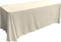LA Linen Polyester Poplin Washable Rectangular Tablecloth, Stain and Wrinkle Resistant Table Cover 90x156, Fabric Table Cloth for Dinning, Kitchen, Party, Holiday 90 by 156-Inch, Ivory