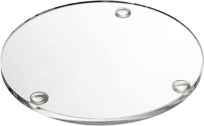 Set of 6 Round Glass Drink Coasters, 3.5 Inch Crystal Coasters Decorative Glass - Image 4