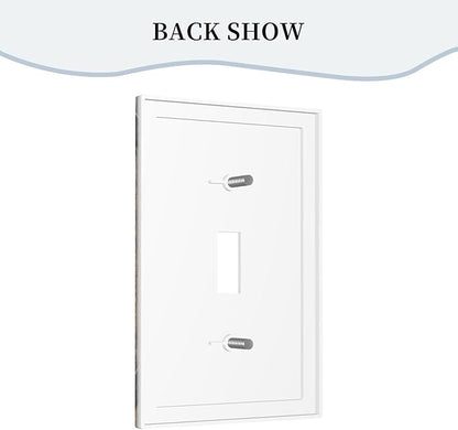 Decorative Light Switch Cover Rustic Barn Door Vintage Country Wood Board 1 Gang Wall Plate Cover Single Toggle Outlet Covers Switchplate Electrical Faceplate for Farmhouse Cabin Decor（2 Pack）