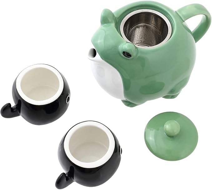 Frog Teapot & Cup Set, Japanese Tea Service - Image 6