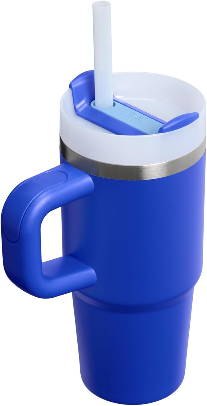 STANLEY Quencher H2.0 Flow State Tumbler, 14 oz, Cobalt | Handle and Straw | - Image 3