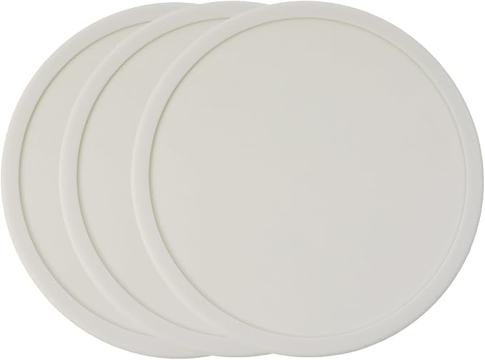 ONLYKXY 3 Pieces 3.93 Inch Silicone Coasters, Round Coasters by Unknown