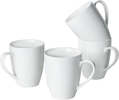 BTaT- White Coffee Mugs, 4 Pack, 16 oz, Large Mug by BrewToATea