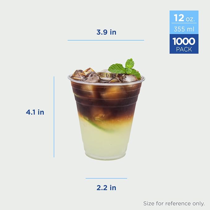 Karat 12oz Plastic Cups, and Water - Image 3