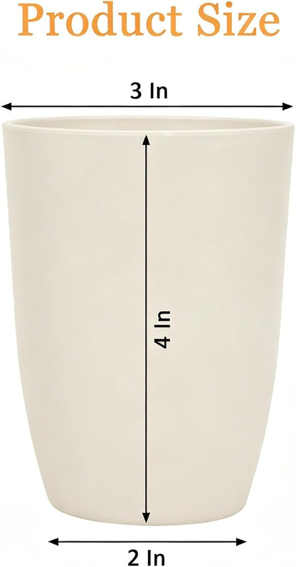 4Pcs Wheat Straw Cups, Unbreakable Drinking Cup | 12 Oz Reusable Cups - Image 2