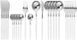JASHII Flatware Serving Set 24 Piece, Stainless Steel Silverware Set, Modern by JASHII