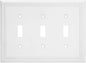 Henne Bery Sunken Pearls Heavy Duty Decorative Wall Plate Switch Plate Outlet Cover (Triple Toggle, White)
