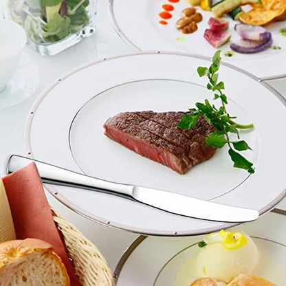 Dinner knife 6 Pieces Stainless Steel Butter Knife Set, Hollow Square Handle - Image 6