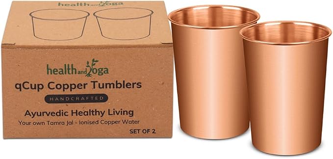 HealthAndYoga™ qCup Pure Copper Tumblers - Image 2