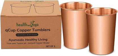 HealthAndYoga™ qCup Pure Copper Tumblers - Image 2