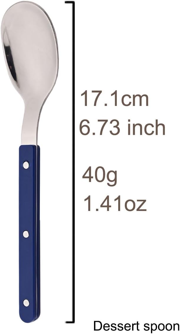 6-Piece Vintage 6.73-inch Dessert Spoon Set Silverware Set BRIIEC Stainless - Image 4