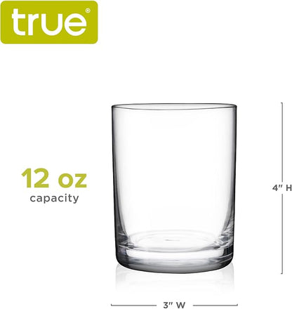 True Rocks Glass, Whiskey Tumblers, Old Fashioned Bourbon Scotch Brandy Rum - Image 3
