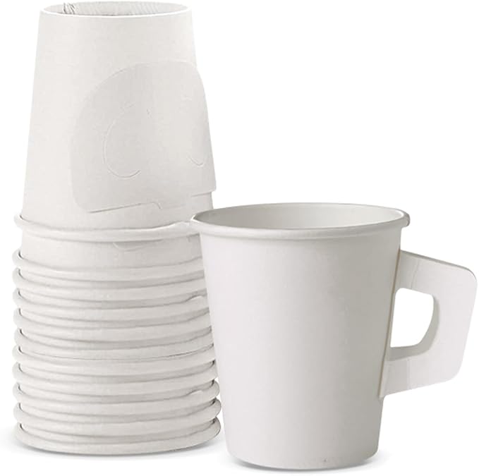 Disposable Tea Cups for Tea Party, 8 Oz Paper Coffee Cups by Goodhelperathome