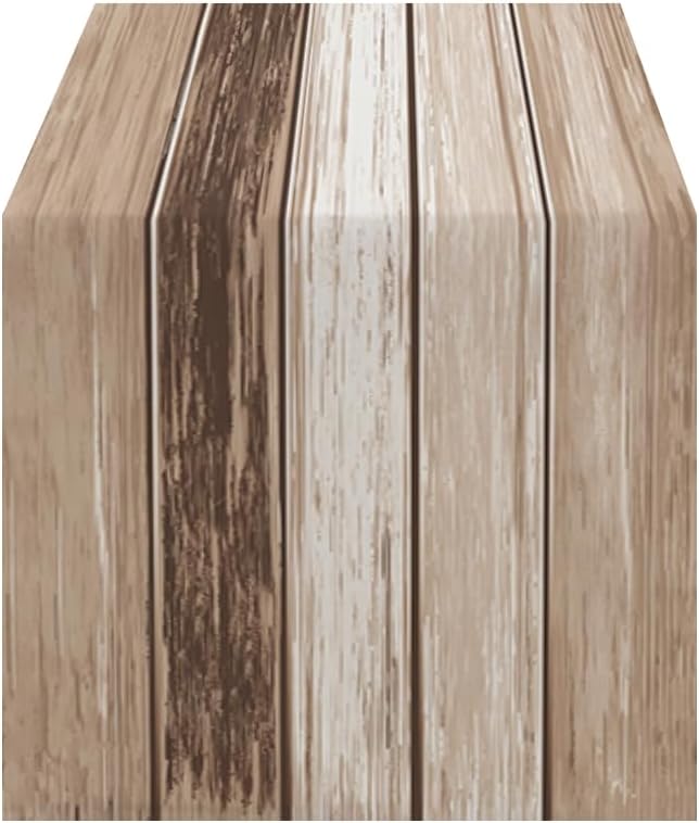 OYIMUA Beige Striped Vintage Summer Table Runner, Rustic Farmhouse Style by OYIMUA