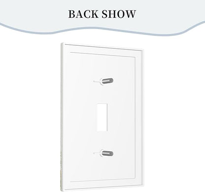 Decorative Light Switch Cover Wildflower Botanical Plant Herbs Flower 1 Gang Wall Plate Cover Single Toggle Outlet Covers Switchplate Electrical Faceplate for Bathroom Livingroom Decor（2 Pack）