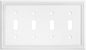 Henne Bery Sunken Pearls Heavy Duty Decorative Wall Plate Switch Plate Outlet Cover (Quad Toggle, White)