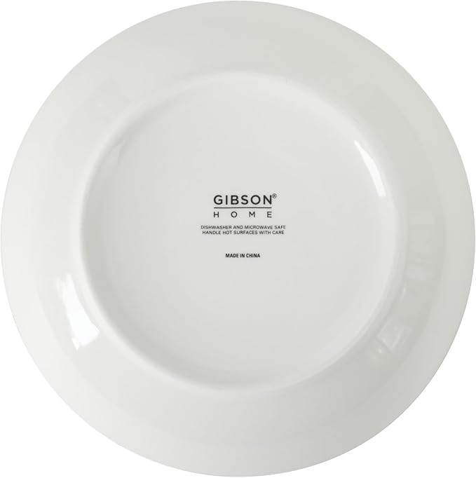 Gibson Home Heritage Sky 4-Piece Pasta Bowl Set, 8 Inch Round Stoneware Bowls - Image 7
