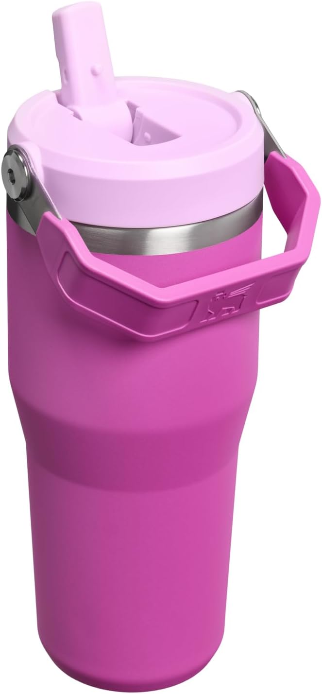 STANLEY IceFlow 2.0 Flip Straw Tumbler, 14 oz, Dark Blossom | Easy Carry Handle - Image 3