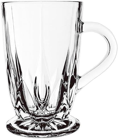 B Unique Clear Drinking Glasses Set of 6 | 285 mL Premium Glass Cups for Water, Juice, Tea & Cold Drinks | Durable, Modern Design, Dishwasher-Safe Drinkware Set
