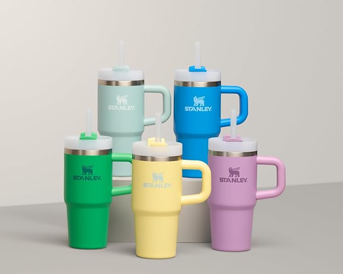 STANLEY Quencher H2.0 Flow State Tumbler, 20 oz, Seafoam | Handle and Straw | - Image 6
