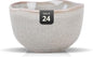 Organic Shape Highland Ceramic Bouillon Cup, 24pcs 9oz Handmade Reactive Glaze Stoneware Dip Bowls with Wavy Edge, for Kitchen, Microwave & Dishwasher Safe, Scratch Resistant-grey