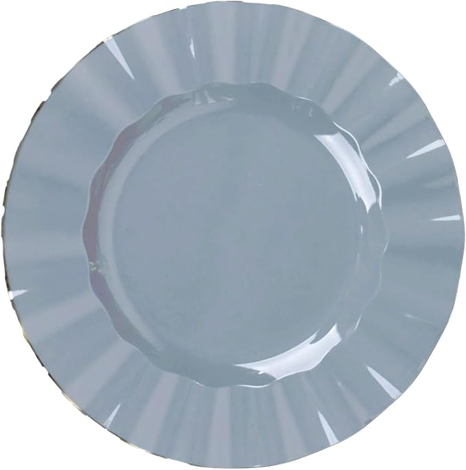 Efavormart 9" Salad Plates – Set of 10 Plastic Dusty Blue Round Disposable - Image 7
