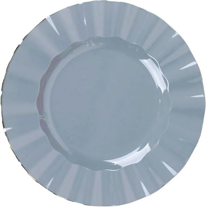Efavormart 9" Salad Plates – Set of 10 Plastic Dusty Blue Round Disposable - Image 7