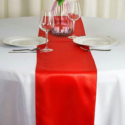 Red Table Runners, 12x108 Inches, 6 Pack | Satin, Silk and Smooth Fabric - Image 3