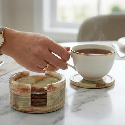 Radicaln Round Marble Coasters Set of 6 - Image 2