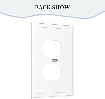 Outlet Covers Mid Century Modern Retro Stars 1 Gang Duplex Light Switch Cover Plate Decorative Wall Plates Electrical Switchplate Receptacle for Bathroom Bedroom Decor（2 Pack）