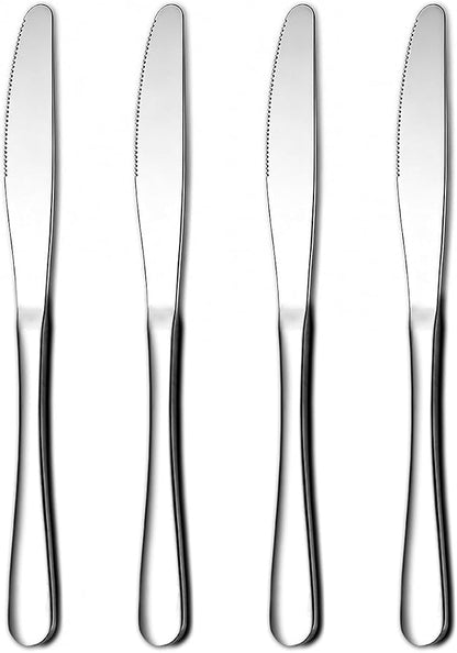 Berglander Dinner Knives Set Of 4, Stainless Steel Butter Knife Spreader 9.17" by Berglander