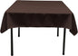 LA Linen Polyester Poplin Washable Square Tablecloth, Stain and Wrinkle Resistant Table Cover 58x58, Fabric Table Cloth for Dinning, Kitchen, Party, Holiday 58 by 58-Inch, Brown