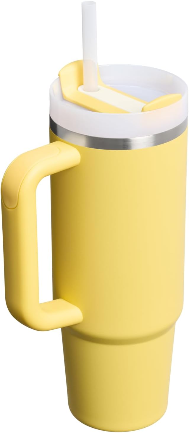 STANLEY Quencher H2.0 Flow State Tumbler, 30 oz, Daffodil | Handle and Straw | - Image 3