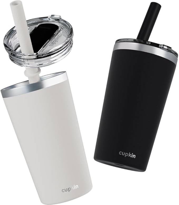 CUPKIN Toddler Tumblers, The Original 12 oz Stackable Stainless Steel Cups by CUPKIN