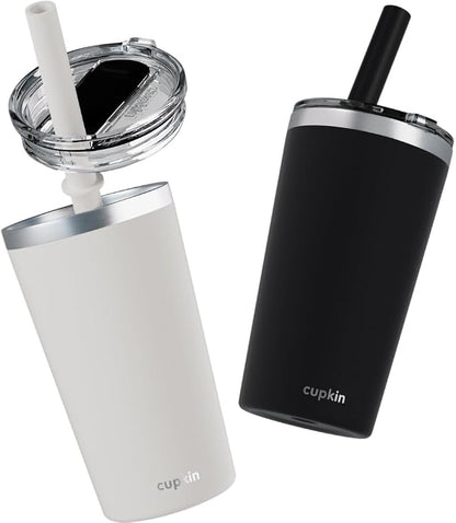 CUPKIN Toddler Tumblers, The Original 12 oz Stackable Stainless Steel Cups by CUPKIN