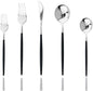 JASHII 30-Piece Stainless Steel Satin Finish Flatware Set, Mirror Polished by JASHII